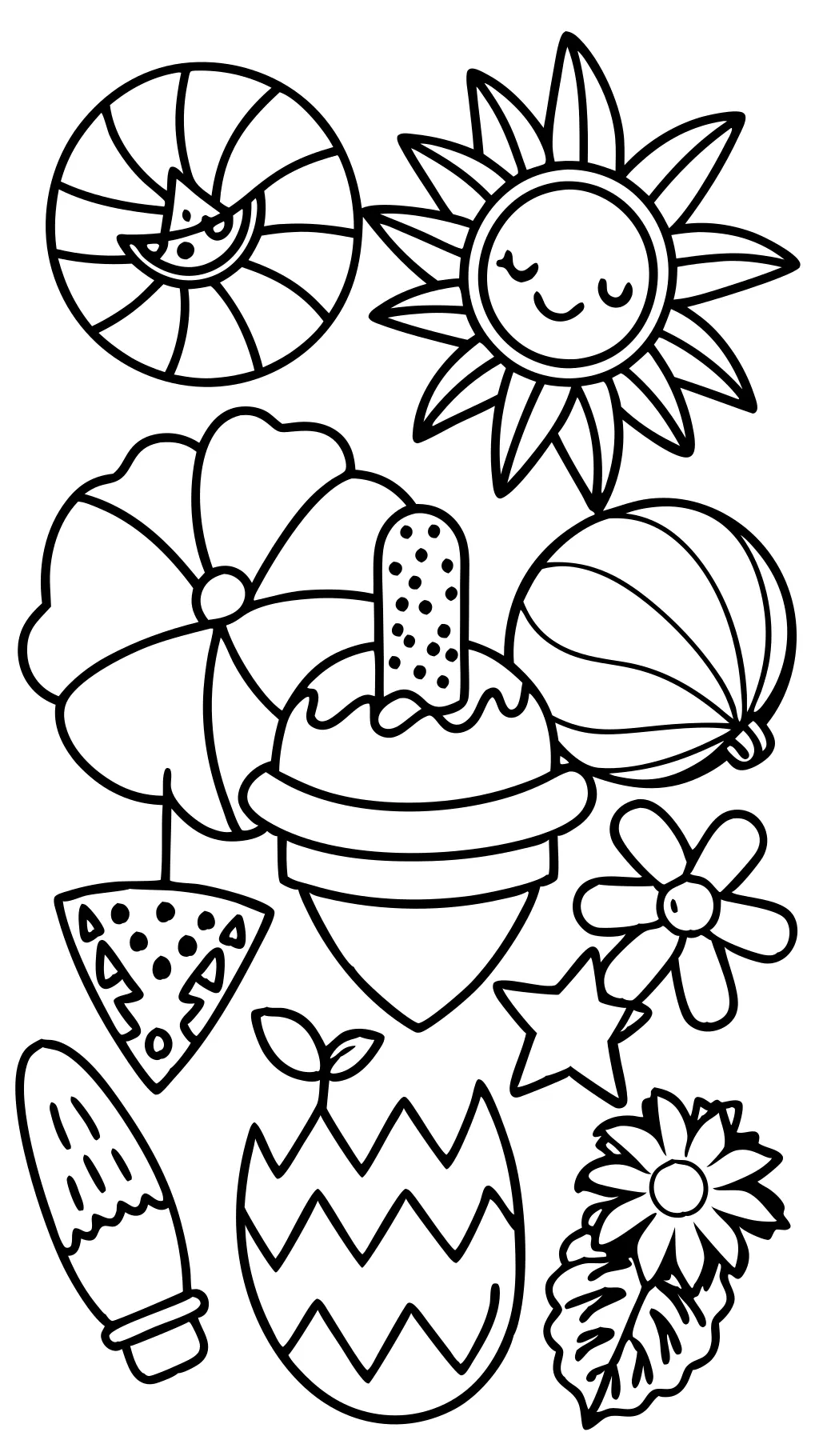 coloriages d’été imprimable pdf gratuit